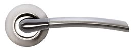 Ручка дверная Morelli Пиза MH-06 SN/BN белый никель/черный никель 