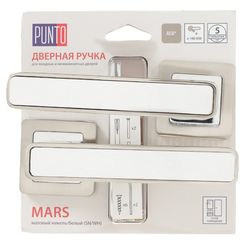 Ручка раздельная Punto (Пунто) MARS QR/HD SN/WH-19 матовый никель/белый