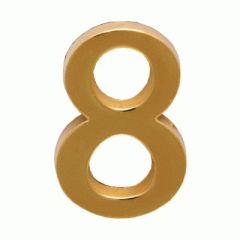 Цифра дверная Аллюр "8" на клеевой основе  золото